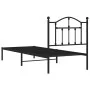 Bettgestell mit schwarzem Metallkopfteil 80x200 cm von vidaXL, Betten und Lattenroste - Ref: Foro24-353430, Preis: 77,00 €, R...