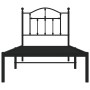 Estructura de cama con cabecero metal negro 90x190 cm de vidaXL, Camas y somieres - Ref: Foro24-353431, Precio: 79,50 €, Desc...