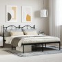 Estructura de cama con cabecero metal negro 160x200 cm de vidaXL, Camas y somieres - Ref: Foro24-353442, Precio: 116,08 €, De...