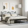 Estructura de cama con cabecero metal negro 160x200 cm de vidaXL, Camas y somieres - Ref: Foro24-353442, Precio: 114,54 €, De...