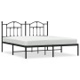 Estructura de cama con cabecero metal negro 160x200 cm de vidaXL, Camas y somieres - Ref: Foro24-353442, Precio: 116,08 €, De...