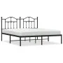 Estructura de cama con cabecero metal negro 160x200 cm de vidaXL, Camas y somieres - Ref: Foro24-353442, Precio: 114,54 €, De...