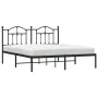 Bettgestell mit schwarzem Metallkopfteil 160x200 cm von vidaXL, Betten und Lattenroste - Ref: Foro24-353442, Preis: 114,54 €,...