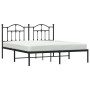 Estructura de cama con cabecero metal negro 160x200 cm de vidaXL, Camas y somieres - Ref: Foro24-353442, Precio: 116,08 €, De...