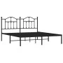 Bettgestell mit schwarzem Metallkopfteil 160x200 cm von vidaXL, Betten und Lattenroste - Ref: Foro24-353442, Preis: 114,54 €,...