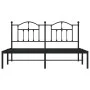 Bettgestell mit schwarzem Metallkopfteil 160x200 cm von vidaXL, Betten und Lattenroste - Ref: Foro24-353442, Preis: 114,54 €,...