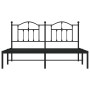 Estructura de cama con cabecero metal negro 160x200 cm de vidaXL, Camas y somieres - Ref: Foro24-353442, Precio: 116,08 €, De...