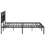 Bettgestell mit schwarzem Metallkopfteil 160x200 cm von vidaXL, Betten und Lattenroste - Ref: Foro24-353442, Preis: 114,54 €,...