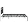 Estructura de cama con cabecero metal negro 160x200 cm de vidaXL, Camas y somieres - Ref: Foro24-353442, Precio: 116,08 €, De...