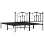 Bettgestell mit schwarzem Metallkopfteil 160x200 cm von vidaXL, Betten und Lattenroste - Ref: Foro24-353442, Preis: 114,54 €,...