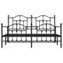 Estructura de cama cabecero y estribo metal negro 160x200 cm de vidaXL, Camas y somieres - Ref: Foro24-353460, Precio: 153,03...