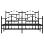 Estructura de cama cabecero y estribo metal negro 160x200 cm de vidaXL, Camas y somieres - Ref: Foro24-353460, Precio: 151,04...