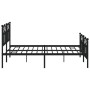 Estructura de cama cabecero y estribo metal negro 160x200 cm de vidaXL, Camas y somieres - Ref: Foro24-353460, Precio: 153,03...