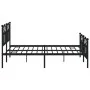 Estructura de cama cabecero y estribo metal negro 160x200 cm de vidaXL, Camas y somieres - Ref: Foro24-353460, Precio: 151,04...