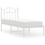 Metallbettgestell mit weißem Kopfteil 75x190 cm von vidaXL, Betten und Lattenroste - Ref: Foro24-353478, Preis: 80,59 €, Raba...
