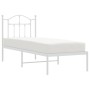Metallbettgestell mit weißem Kopfteil 75x190 cm von vidaXL, Betten und Lattenroste - Ref: Foro24-353478, Preis: 80,59 €, Raba...