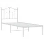 Metallbettgestell mit weißem Kopfteil 75x190 cm von vidaXL, Betten und Lattenroste - Ref: Foro24-353478, Preis: 79,11 €, Raba...