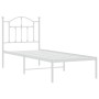 Metallbettgestell mit weißem Kopfteil 75x190 cm von vidaXL, Betten und Lattenroste - Ref: Foro24-353478, Preis: 80,59 €, Raba...