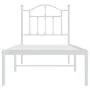 Metallbettgestell mit weißem Kopfteil 75x190 cm von vidaXL, Betten und Lattenroste - Ref: Foro24-353478, Preis: 79,11 €, Raba...
