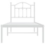 Metallbettgestell mit weißem Kopfteil 75x190 cm von vidaXL, Betten und Lattenroste - Ref: Foro24-353478, Preis: 80,59 €, Raba...