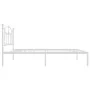 Metallbettgestell mit weißem Kopfteil 75x190 cm von vidaXL, Betten und Lattenroste - Ref: Foro24-353478, Preis: 79,11 €, Raba...