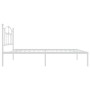 Metallbettgestell mit weißem Kopfteil 75x190 cm von vidaXL, Betten und Lattenroste - Ref: Foro24-353478, Preis: 80,59 €, Raba...