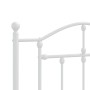Metallbettgestell mit weißem Kopfteil 75x190 cm von vidaXL, Betten und Lattenroste - Ref: Foro24-353478, Preis: 80,59 €, Raba...