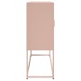Aparador de acero rosa 100,5x39x107 cm