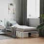 Metal bed frame with white headboard 90x190 cm by vidaXL, Beds and slatted bases - Ref: Foro24-353480, Price: 74,32 €, Discou...