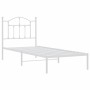 Bettgestell aus Metall mit weißem Kopfteil 90x190 cm von vidaXL, Betten und Lattenroste - Ref: Foro24-353480, Preis: 74,32 €,...