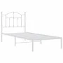 Estructura de cama de metal con cabecero blanco 90x190 cm de vidaXL, Camas y somieres - Ref: Foro24-353480, Precio: 73,16 €, ...