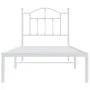 Estructura de cama de metal con cabecero blanco 90x190 cm de vidaXL, Camas y somieres - Ref: Foro24-353480, Precio: 73,16 €, ...