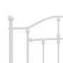 Estructura de cama de metal con cabecero blanco 90x190 cm de vidaXL, Camas y somieres - Ref: Foro24-353480, Precio: 73,16 €, ...