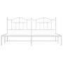 Bettgestell aus weißem Metall mit Kopfteil 200x200 cm von vidaXL, Betten und Lattenroste - Ref: Foro24-353495, Preis: 132,43 ...