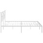 Bettgestell aus weißem Metall mit Kopfteil 200x200 cm von vidaXL, Betten und Lattenroste - Ref: Foro24-353495, Preis: 132,43 ...