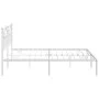 White metal bed frame with headboard 200x200 cm by vidaXL, Beds and slatted bases - Ref: Foro24-353495, Price: 130,29 €, Disc...
