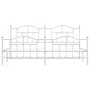 Metal bed frame with headboard and white footboard 200x200 cm by vidaXL, Beds and slatted bases - Ref: Foro24-353513, Price: ...