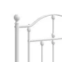 Metal bed frame with headboard and white footboard 200x200 cm by vidaXL, Beds and slatted bases - Ref: Foro24-353513, Price: ...