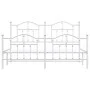 Bettgestell aus Metall mit Kopfteil und weißem Fußteil 160x200 cm von vidaXL, Betten und Lattenroste - Ref: Foro24-353509, Pr...