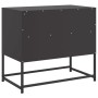Mueble para TV de acero negro 68x39x60,5 cm
