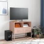 Mueble para TV de acero rosa 68x39x60,5 cm