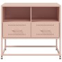 Mueble para TV de acero rosa 68x39x60,5 cm