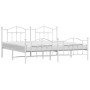 Metallbettgestell mit Kopf- und Fußteil weiß 193x203 cm von vidaXL, Betten und Lattenroste - Ref: Foro24-353512, Preis: 126,7...