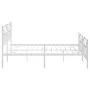 Metal bed frame with headboard and footboard white 193x203 cm by vidaXL, Beds and slatted bases - Ref: Foro24-353512, Price: ...