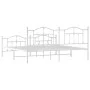 Estructura cama metal con cabecero y pie cama blanco 193x203 cm de vidaXL, Camas y somieres - Ref: Foro24-353512, Precio: 124...