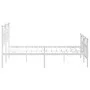 Estructura cama metal con cabecero y estribo blanco 150x200 cm de vidaXL, Camas y somieres - Ref: Foro24-353508, Precio: 144,...