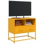 Mueble para TV de acero amarillo mostaza 68x39x60,5 cm