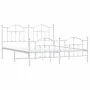 Metal bed frame with headboard and footboard white 183x213 cm by vidaXL, Beds and slatted bases - Ref: Foro24-353511, Price: ...