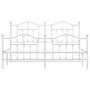 Metal bed frame with headboard and footboard white 183x213 cm by vidaXL, Beds and slatted bases - Ref: Foro24-353511, Price: ...