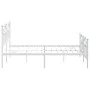 Metal bed frame with headboard and footboard white 183x213 cm by vidaXL, Beds and slatted bases - Ref: Foro24-353511, Price: ...